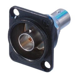 FLUSH-MOUNT BNC / BNC: D-SIZE GROUNDED BLACK HOUSING