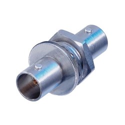 BULKHEAD-MOUNT BNC / BNC GROUNDED SILVER HOUSING