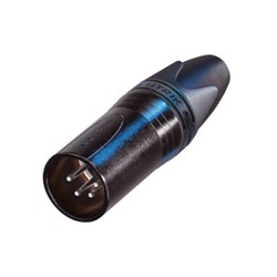 4 pin XLR male cable connector black/silver pins