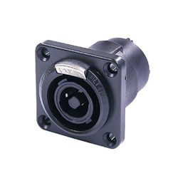 speakON 4 pole female chassis connector IP54 black/silver