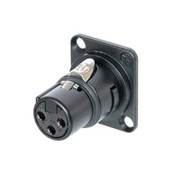 D-SIZE WITH FEMALE 3FX XLR SHELL BLACK