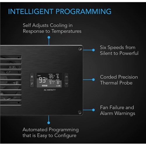 Airframe T7 White INTAKE +PP Smart In Cupboard Cooler AC Infinity