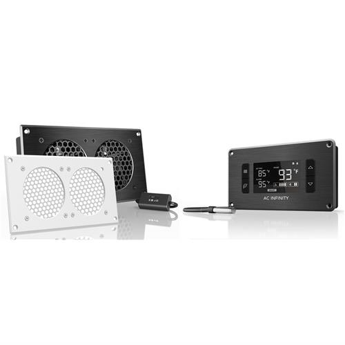 Airplate T5 Cabinet cooler 2 x 80mm fans EXHAUST WHITE ATC LCD Controller + Powerpack