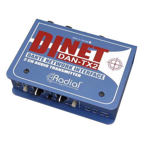 DiNET Dante transmitter over Ethercon Expanded version with Neutrik connectors