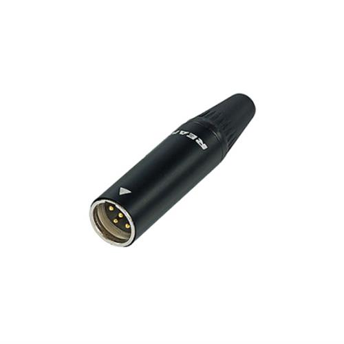 TINY XLR CABLE CONNECTOR, 4-pole male gold plated contac