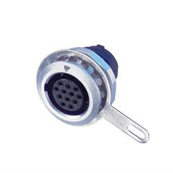 ASSEMBLED FEMALE RECPTL.:12X SOLDER CONT