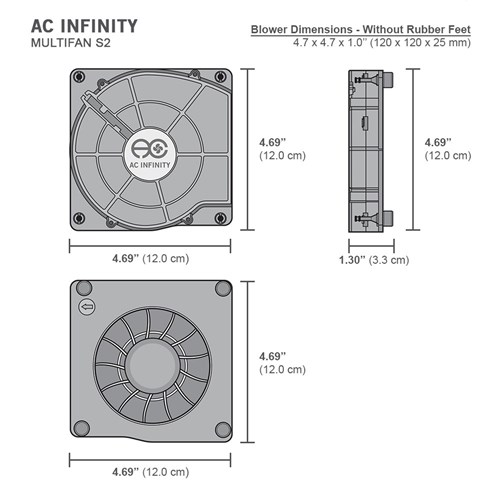Multifan S2 Spot cooler 140mm blower AC Infinity