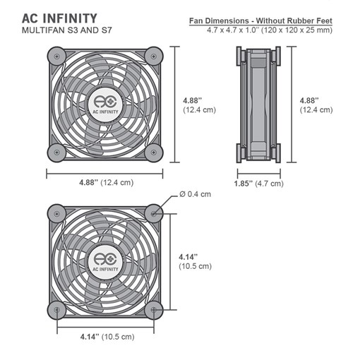 Multifan S7 Spot cooler 2 x 120mm 2888LPM 26dBA AC Infinity