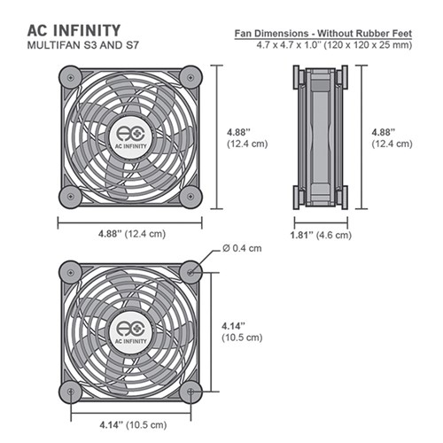 Multifan S3Spot cooler 120mm blower AC Infinity