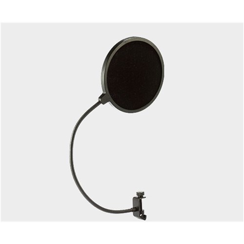 Pop filter flexible gooseneck with clamp for mic stand