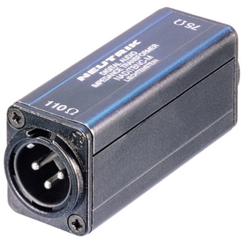 110/75 OHM IMPEDANCE X-FORMER BNC TO MALE XLR