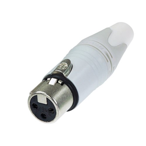 FEMALE 3-PIN LINE CONNECTOR WHITE HOUSING