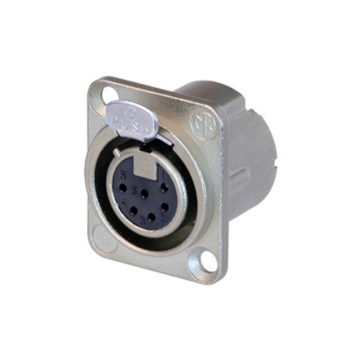 FEMALE 6-PIN WITH SOLDER TERMINALS AND LATCH