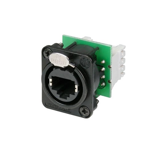 D-TYPE PANEL RECEPTACLE IDC 110 PUNCH-DOWN BLACK