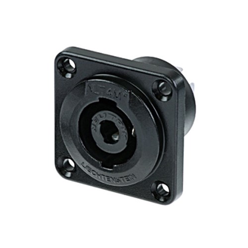 speakON 4 pole male chassis connector black/silver