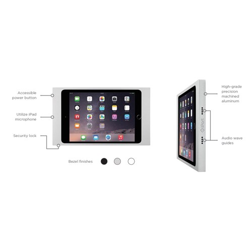 SM-MINI Silver with Splitter Bezel Mini 3/2/1 + Splitter Surface Mount iPort